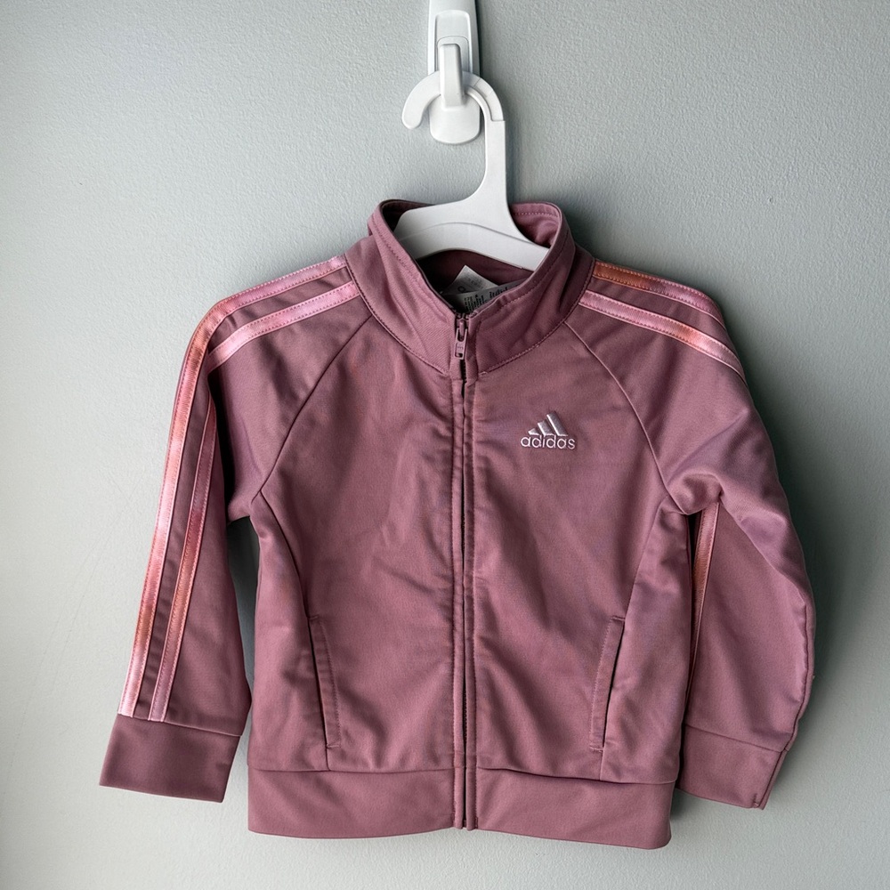 Adidas Toddler 2T Pink Full Zip Jacket